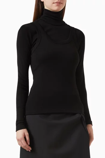 Double-layer Sweater in Merino-jersey