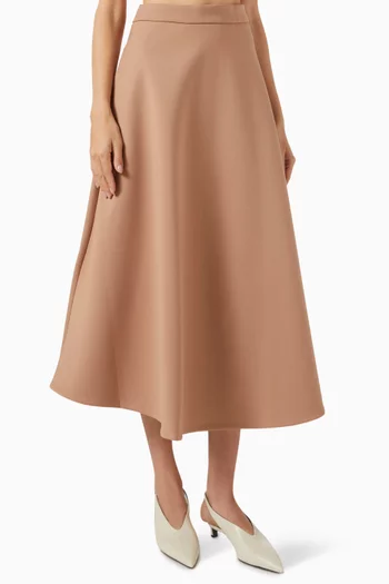 Voluminous A-line Midi Skirt