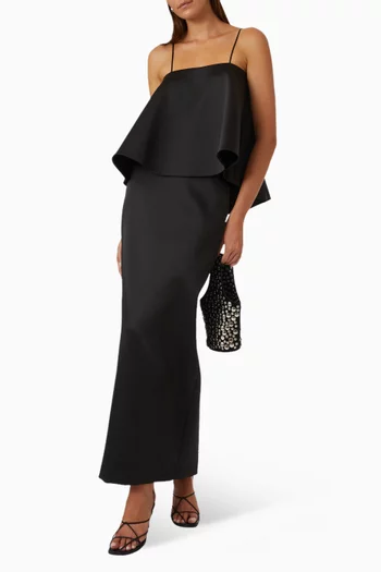 Column Maxi Skirt in Satin