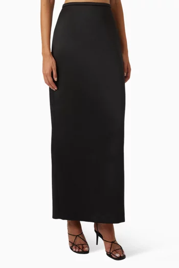 Column Maxi Skirt in Satin