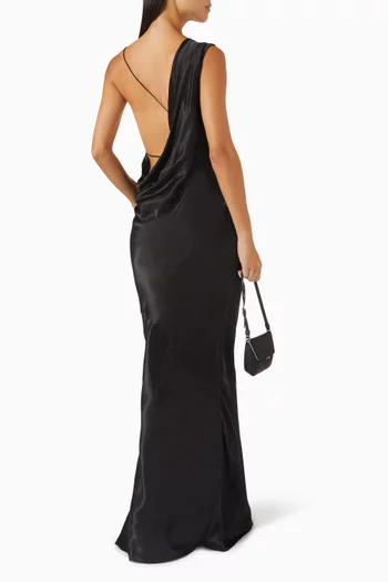 Minka Slip Maxi Dress in Satin & Cotton