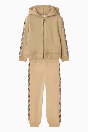 Check-tape Sweatpants in Cotton