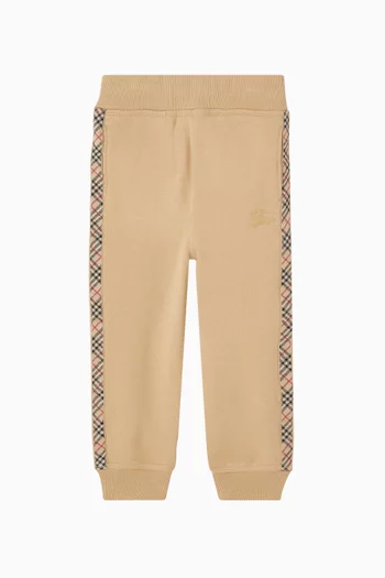 Check-tape Sweatpants in Cotton