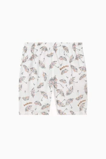 Check Umbrella Shorts in Cotton