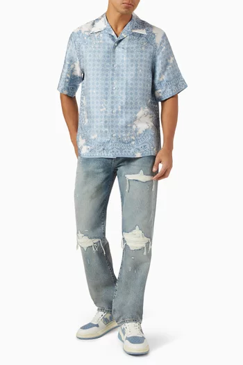 Bleach Bandana Bowling Shirt in Silk