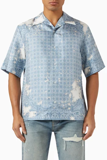 Bleach Bandana Bowling Shirt in Silk