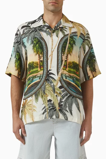 Paradise Bowling Shirt in Viscose