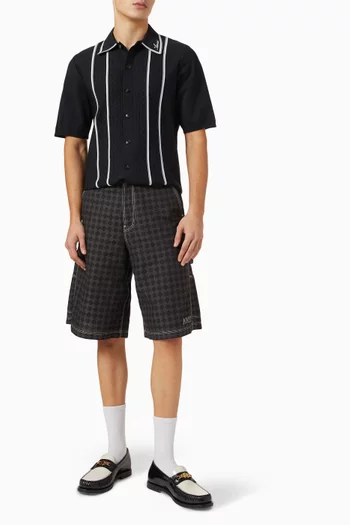 Script Stripe Shirt in Knit