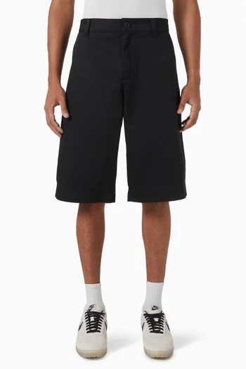 Bermuda Shorts in Woven Cotton-blend
