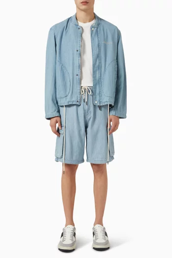 Marina Side Pocket Shorts in Denim