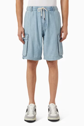 Marina Side Pocket Shorts in Denim