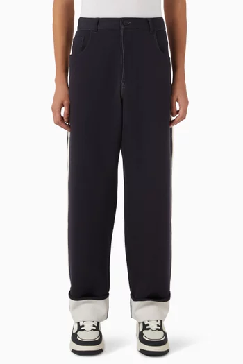 Marnia Folded Wide-leg Sweatpants