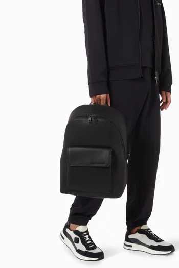 Logo-plaque Dome Backpack in Leather