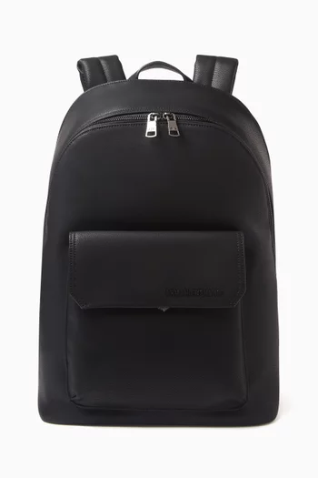 Logo-plaque Dome Backpack in Leather
