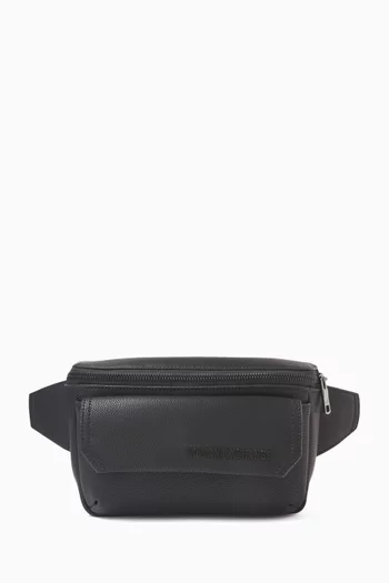 Logo-plaque Belt Bag in Leather