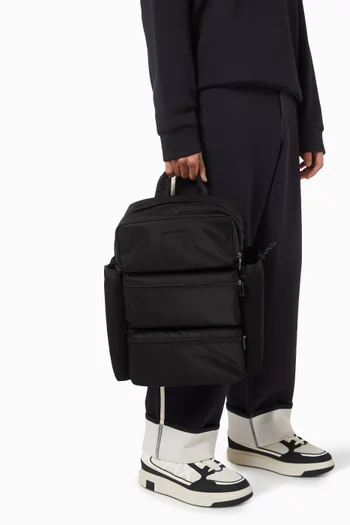 3-zip Backpack in Nylon