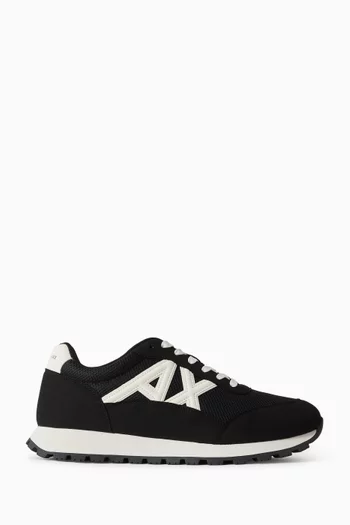 Drop Side Logo Sneakers in Mesh