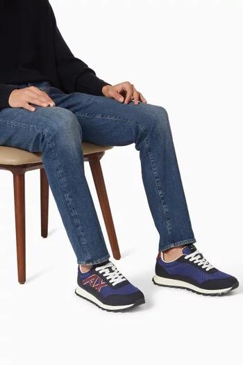 Drop Side Logo Sneakers in Mesh