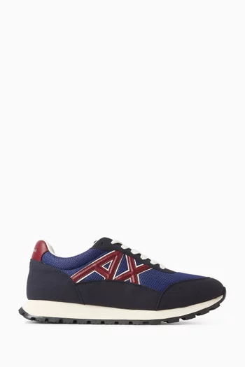 Drop Side Logo Sneakers in Mesh
