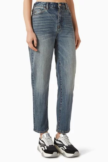 بنطال جينز بقصة سكيني بخمسة جيوب دينم