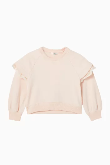 Frill Shoulder Sweatshirt