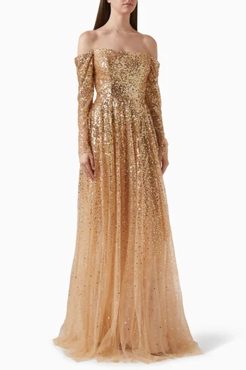 Sequin-embellished Gown
