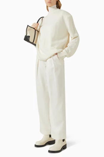 سترة رافاييلا بأكتاف مبطنة مزيج صوف