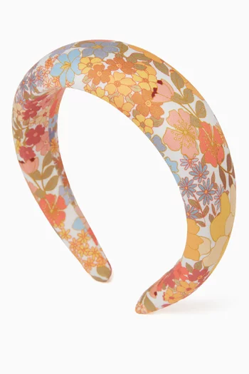 Floral-print Headband in Cotton