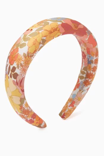 Floral-print Headband in Cotton