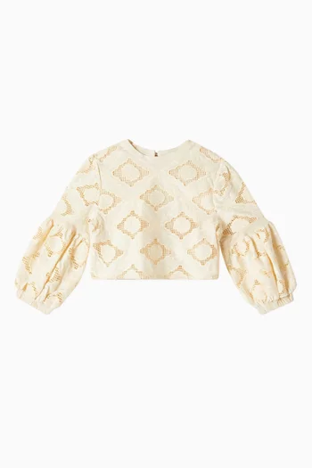 Embroidered Top in Cotton