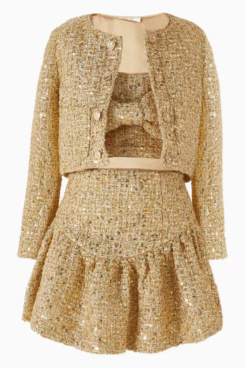 Celina Tweed Top