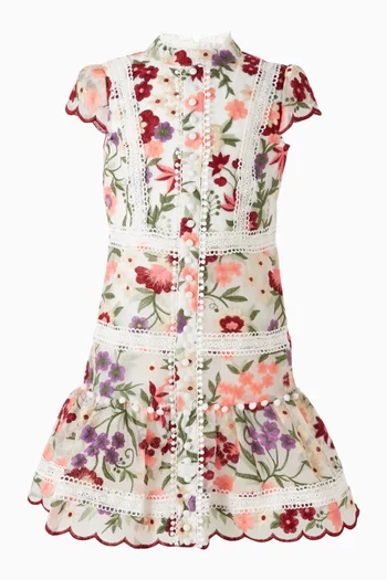 Anya Embroidered Mini Dress