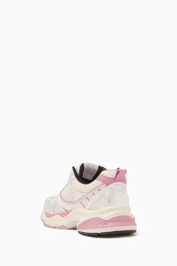 C Logo Sneakers in Mesh & Leather