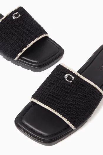 Florence Crochet Slide Sandals