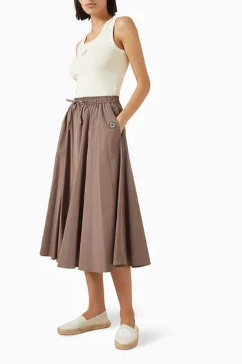 Boke Flower 2.0 Midi Skirt in Technical Cotton