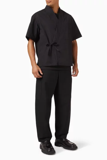 Kimono Shirt in Cotton-poplin