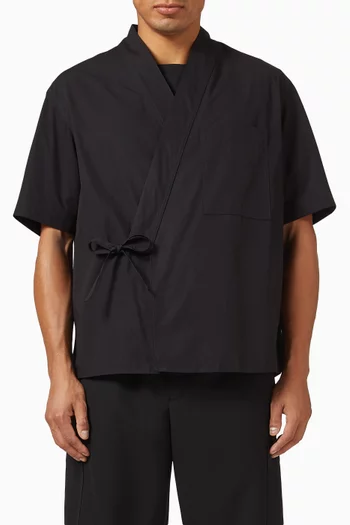 Kimono Shirt in Cotton-poplin