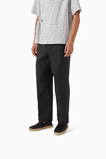 حذاء إسبادريل بنقشة منسوجة جلد