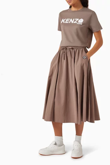 تي شيرت مزين بزهرة بوكي 2.0 قطن