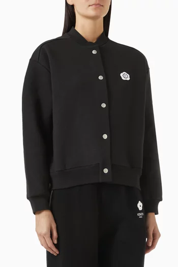 جاكيت كوكون مطرز بشعار زهرة البوكي 2.0 قطن