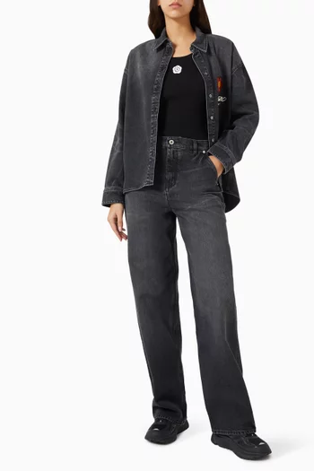 x Futura Embroidered Workwear Shirt in Japanese Denim