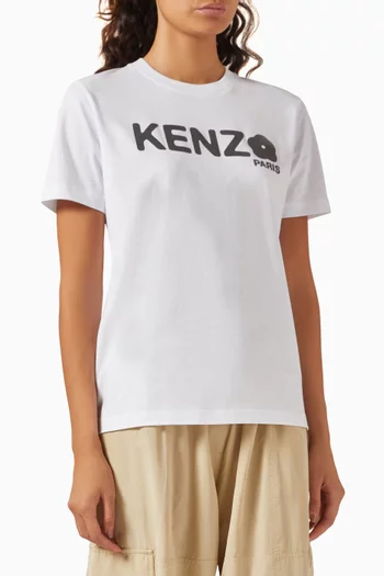 تي شيرت مزين بزهرة بوكي 2.0 قطن