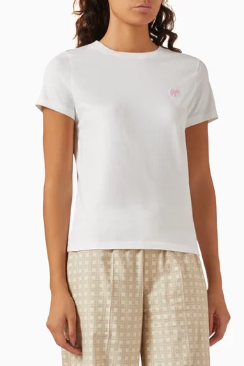 تي شيرت بشعار الماركة وفيل قطن