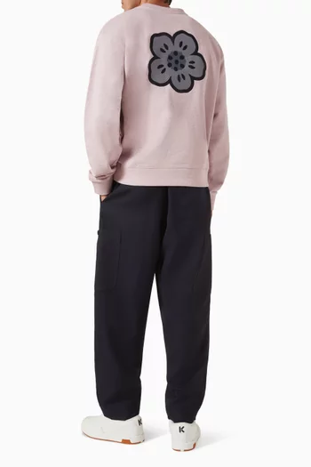 سويت شيرت بتطريز زهرة بوكي قطن