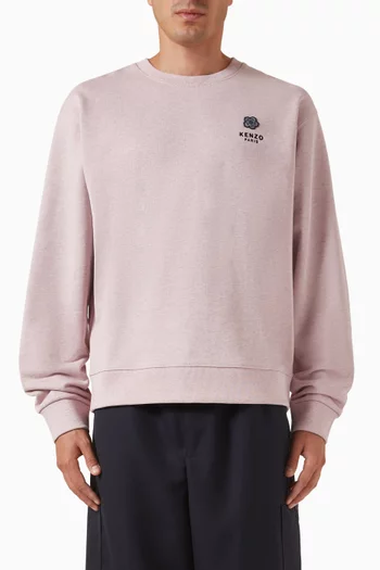 سويت شيرت بتطريز زهرة بوكي قطن