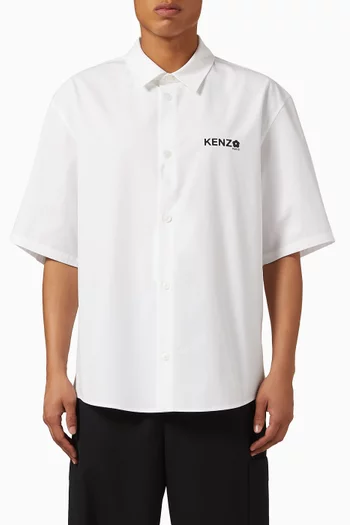 قميص بشعار زهرة بوكي 2.0 قطن بوبلين