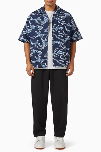 قميص هاواي بنقشة أوشن كامو قطن