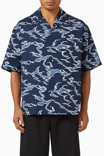 قميص هاواي بنقشة أوشن كامو قطن