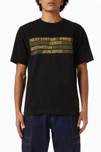 تي شيرت بشعار الماركة قطن جيرسيه