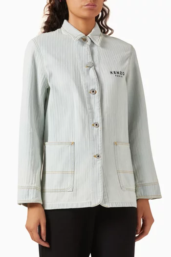 Boke Flower Workwear Jacket in Denim